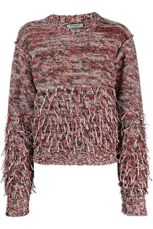 Durazzi Milano Fringe-detail crew-neck sweatshirt