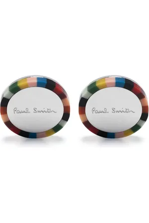 Paul Smith Logo-engraved contrasting-border cufflinks
