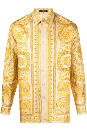 VERSACE Barocco-print silk shirt