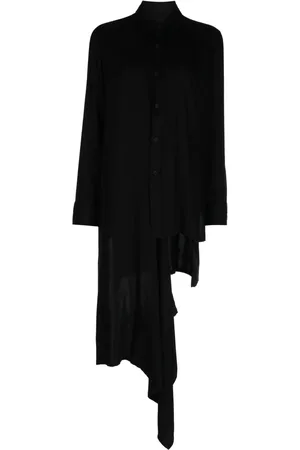 YOHJI YAMAMOTO Asymmetric long-sleeve shirtdress