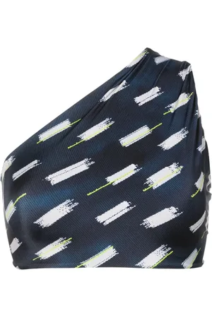 Lenny Niemeyer Abstract-print off-shoulder bikini top