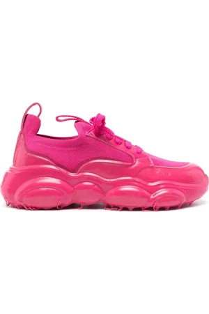 Moschino Logo-patch leather sneakers