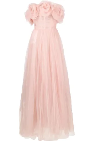 Ana Radu Rose-appliqu?? tulle gown dress