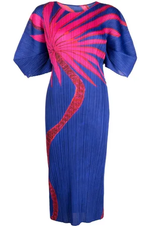 PLEATS PLEASE ISSEY MIYAKE Ice Desert-print plissé dress