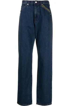 Paul Smith Plains-embroidered cotton jeans