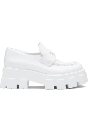 Prada Moonlith brushed leather loafers