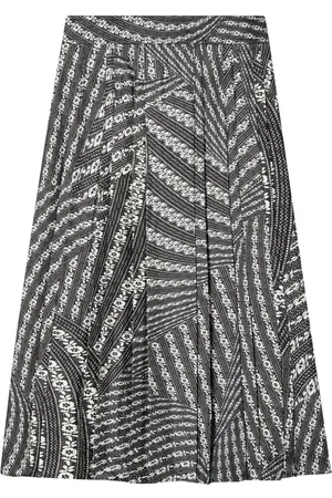 Tory Burch Pleated silk midi skirt
