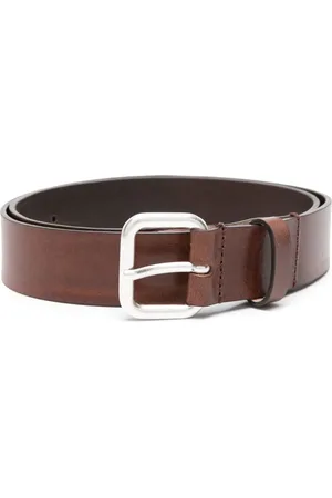 Diesel Oval-D logo-plaque leather belt