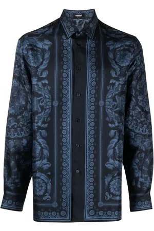 VERSACE Barroco-print silk shirt