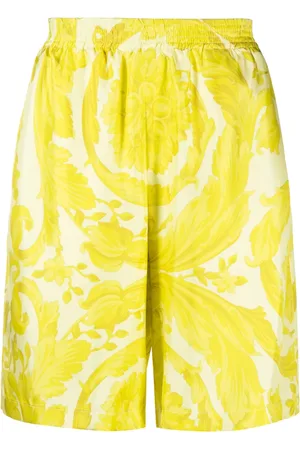 VERSACE Barocco-print silk shorts