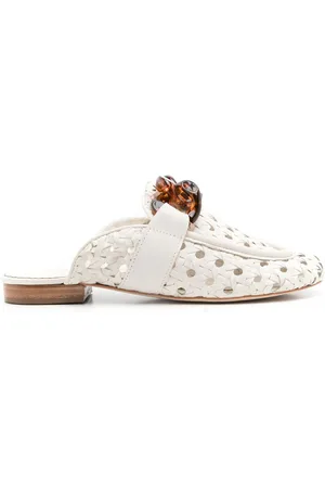 Sarah Chofakian Massena woven flat mules