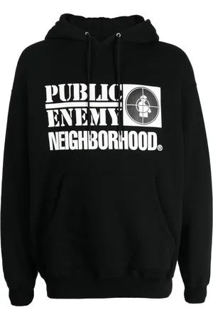 NEIGHBORHOOD X Public Enemy logo-print cotton hoodie