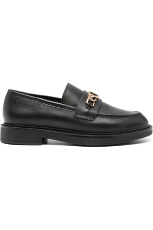 Twin-Set Chain-link leather loafers