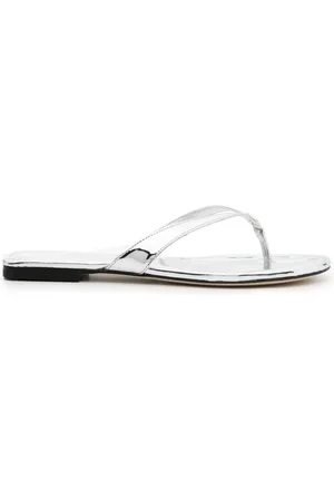 Tory Burch Logo-plaque laminated flip-flops