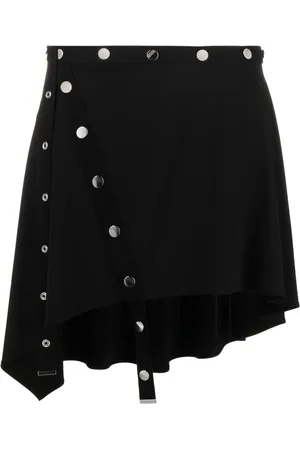 The Attico Button-embellished asymmetric miniskirt
