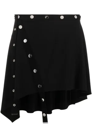The Attico Press-stud asymmetric miniskirt