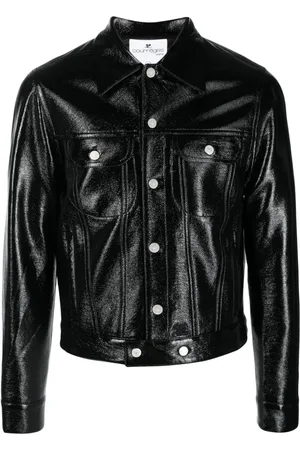 Courrèges Faux-leather button-up jacket