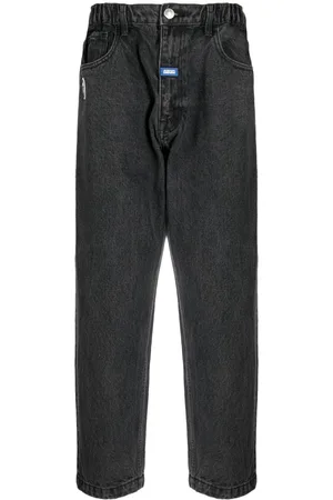 A Bathing Ape Logo-appliqué straight-leg jeans