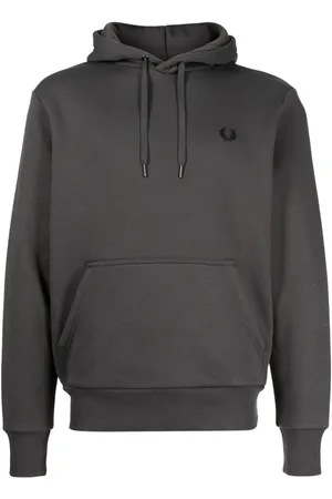 Fred Perry Logo-embroidered logo-tape drawstring hoodie