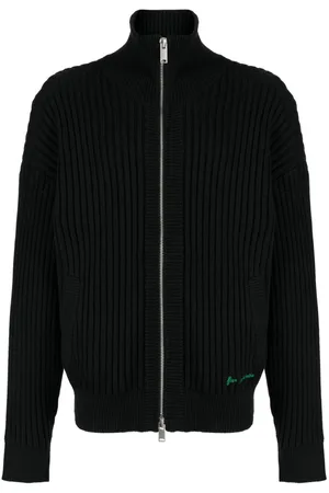 FIVE CM Logo-embroidered ribbed-knit cotton sweatshirt