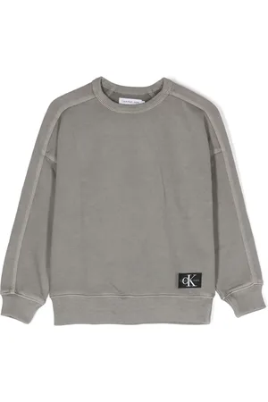 Calvin Klein Logo-appliqué cotton sweatshirt