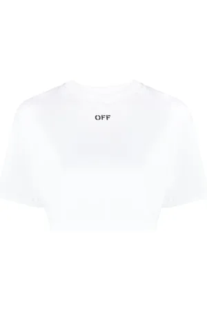 OFF-WHITE Off-Stamp cropped T-shirt