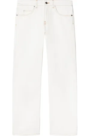 OFF-WHITE Contrast-stitching straight-leg jeans
