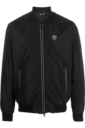 EA7 Logo-patch zip-up bomber jacket