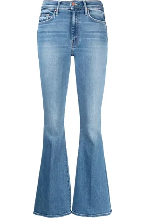 Mother The Weekender cotton-blend flared jeans