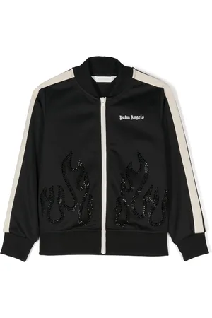 Palm Angels Flames strass-embellished track jacket