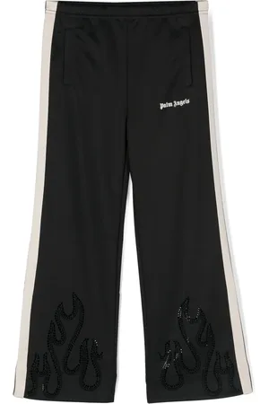 Palm Angels Flames strass-embellished track pants