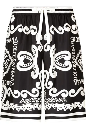 Dolce & Gabbana Logo-print silk shorts