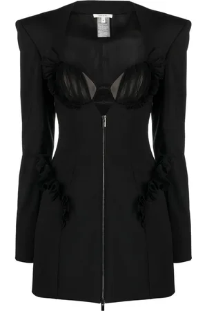 Nensi Dojaka Ruffle-detail blazer minidress