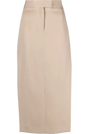 The Attico Panelled twill midi skirt