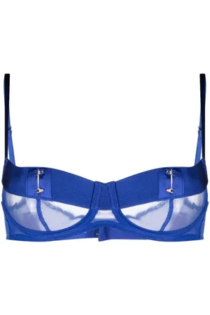 AGENT PROVOCATEUR Bernie bow-detailed Leavers lace and tulle