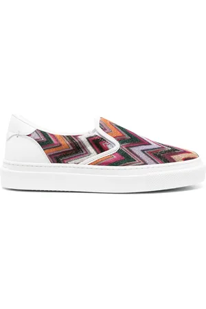 Missoni Zigzag-pattern lurex-detail sneakers