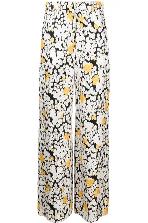 Lanvin Floral wide-leg trousers