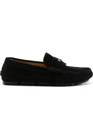 VERSACE Medusa Head suede loafers