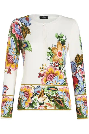 Etro Intarsia-knit silk blend cardigan