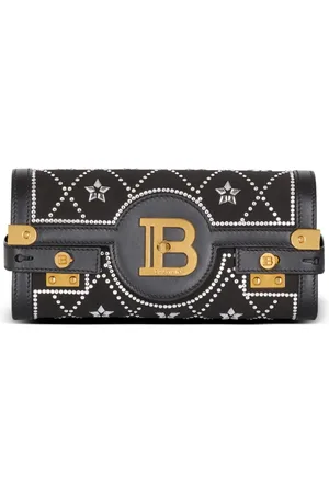 Balmain B-Buzz 23 leather clutch bag