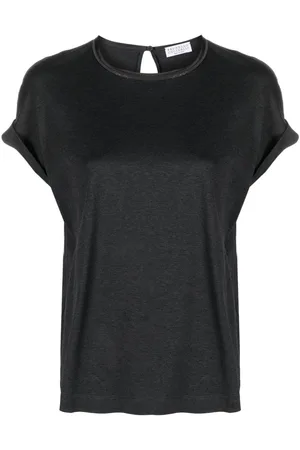 Brunello Cucinelli Keyhole-detail cotton T-shirt