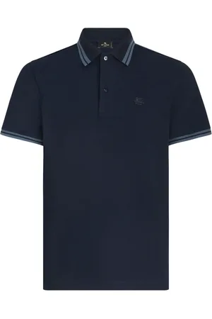 Etro Pegaso-embroidered striped-trim polo shirt