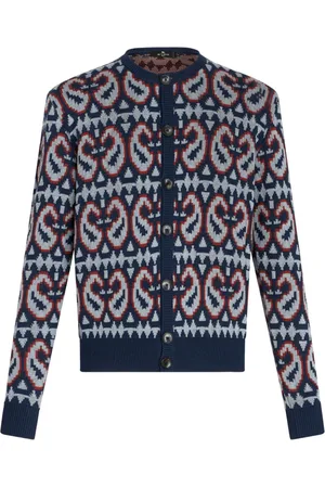 Etro Paisley-jacquard cotton blend cardigan