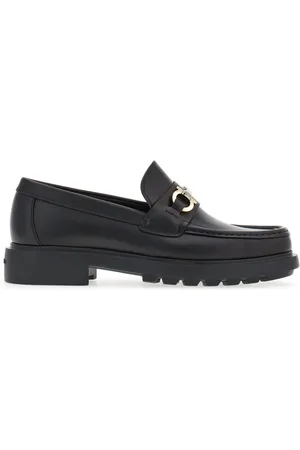 Salvatore Ferragamo Gancini-plaque leather loafers