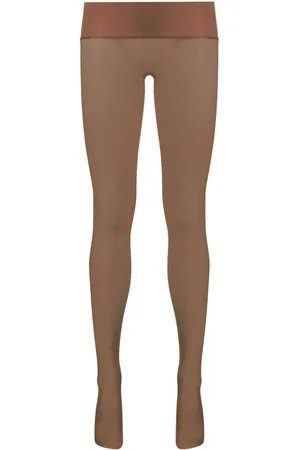 MAISON CLOSE Logo-intarsia semi-sheer tights