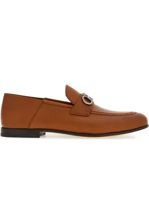 Salvatore Ferragamo Gancini-plaque leather loafers