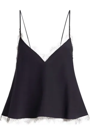 Etro Lace-trim silk top
