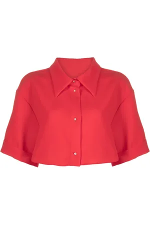 Viktor & Rolf Crepe cropped organic-cotton shirt