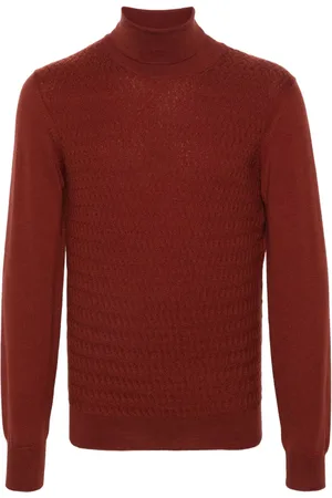 corneliani Embossed-knit virgin-wool jumper