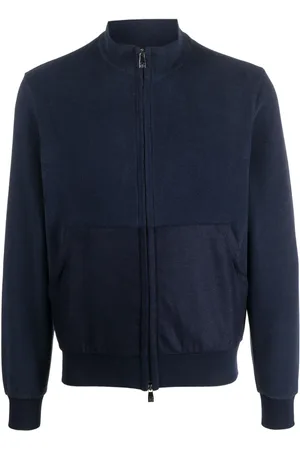 corneliani Mock-neck zip-up sweatshirt